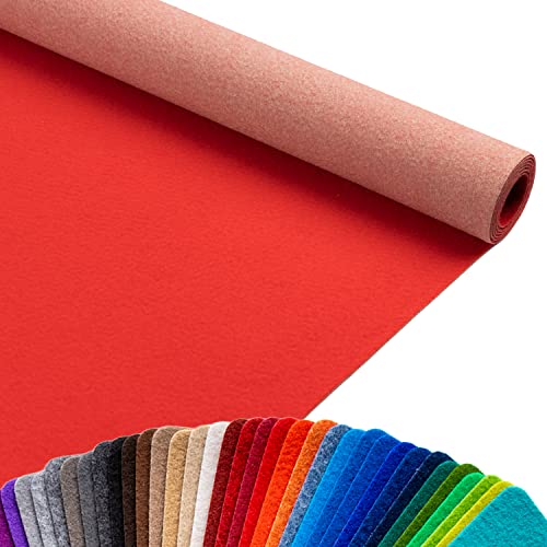 Primaflor Event-Teppich Meterware Podium - Rot, 1,00m x 15,00m, Viele Farben, Rutschfester Gangläufer, Schwer Entflammbarer Hochzeits-Läufer, B1 Messeteppich von Primaflor - Ideen in Textil