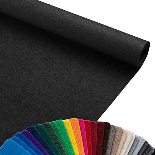 Primaflor Event-Teppich Meterware Dublin - Anthrazit, 1,00m x 6,00m, Viele Farben, Schwer Entflammbarer Hochzeits-Läufer, B1 Messeteppich, Gangläufer von Primaflor - Ideen in Textil