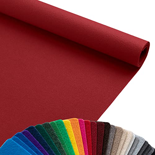 Primaflor Event-Teppich Meterware Dublin - Dunkel-Rot, 1,00m x 1,00m, Viele Farben, Schwer Entflammbarer Hochzeits-Läufer, B1 Messeteppich, Gangläufer von Primaflor - Ideen in Textil