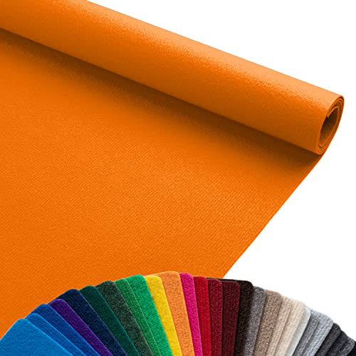 Primaflor Event-Teppich Meterware Dublin - Orange, 1,00m x 5,00m, Viele Farben, Schwer Entflammbarer Hochzeits-Läufer, B1 Messeteppich, Gangläufer von Primaflor - Ideen in Textil