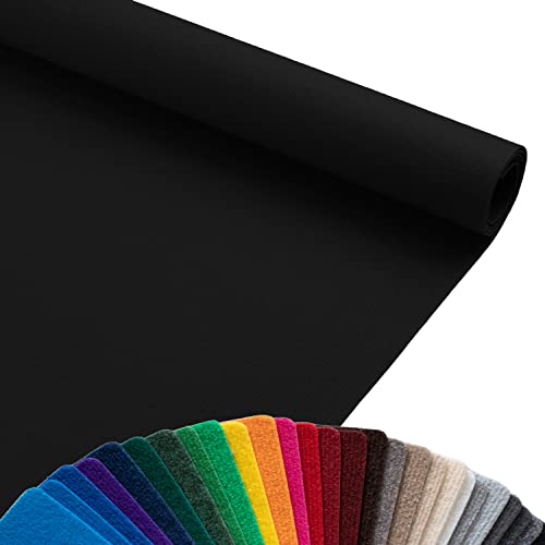 Primaflor Event-Teppich Meterware Dublin - Schwarz, 1,00m x 1,00m, Viele Farben, Schwer Entflammbarer Hochzeits-Läufer, B1 Messeteppich, Gangläufer von Primaflor - Ideen in Textil