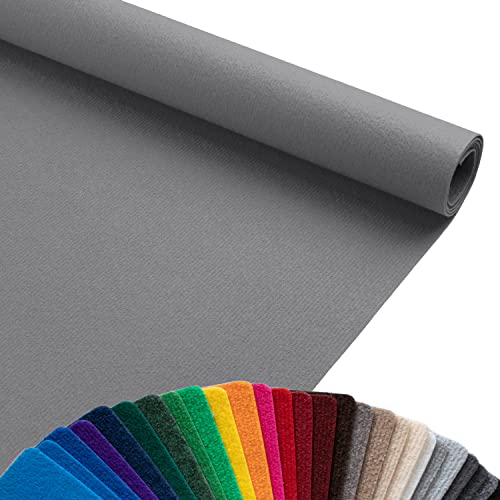 Primaflor Event-Teppich Meterware Dublin - Silber-Grau, 1,00m x 1,00m, Viele Farben, Schwer Entflammbarer Hochzeits-Läufer, B1 Messeteppich, Gangläufer von Primaflor - Ideen in Textil