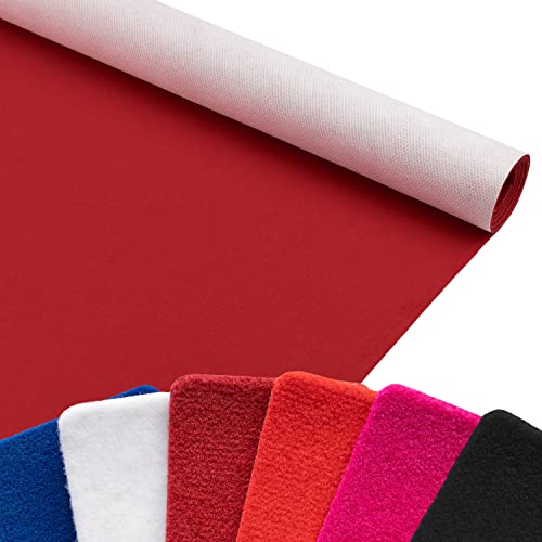 Primaflor Event-Teppich Meterware SALSA - 1,00m x 2,00m, Bordeaux Rot, Viele Farben, Rutschfester Gangläufer, Schwer Entflammbarer Hochzeits-Läufer, B1 Messeteppich von Primaflor - Ideen in Textil