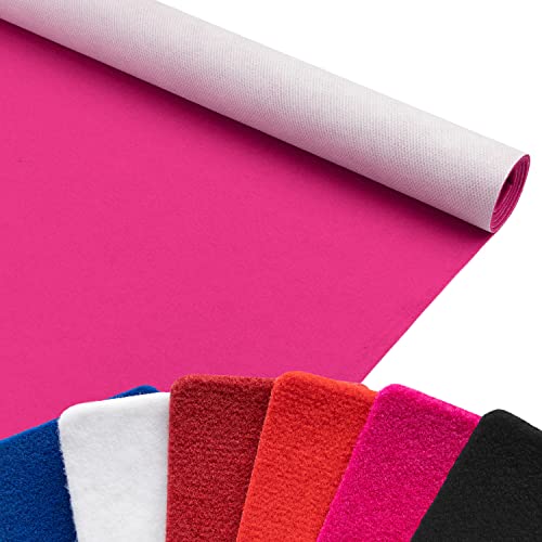 Primaflor Event-Teppich Meterware Salsa - 1,00m x 2,00m, Pink, Viele Farben, Rutschfester Gangläufer, Schwer Entflammbarer Hochzeits-Läufer, B1 Messeteppich von Primaflor - Ideen in Textil