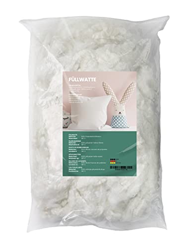 Primaflor Polyesterhohlfasern - 5 kg Waschbare Watte zum Basteln, Füllen und Ausstopfen, Allergiker Geeignete Füllwatte für Kissen, Stofftiere oder Hundebetten, Bastelwatte Made in Germany von Primaflor - Ideen in Textil