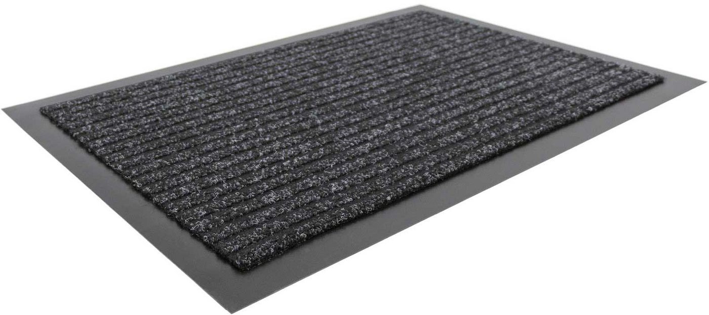Fußmatte OSLO, Primaflor-Ideen in Textil, rechteckig, Höhe: 8 mm, Schmutzfangmatte, gestreift, meliert, rutschhemmend, waschbar von Primaflor-Ideen in Textil