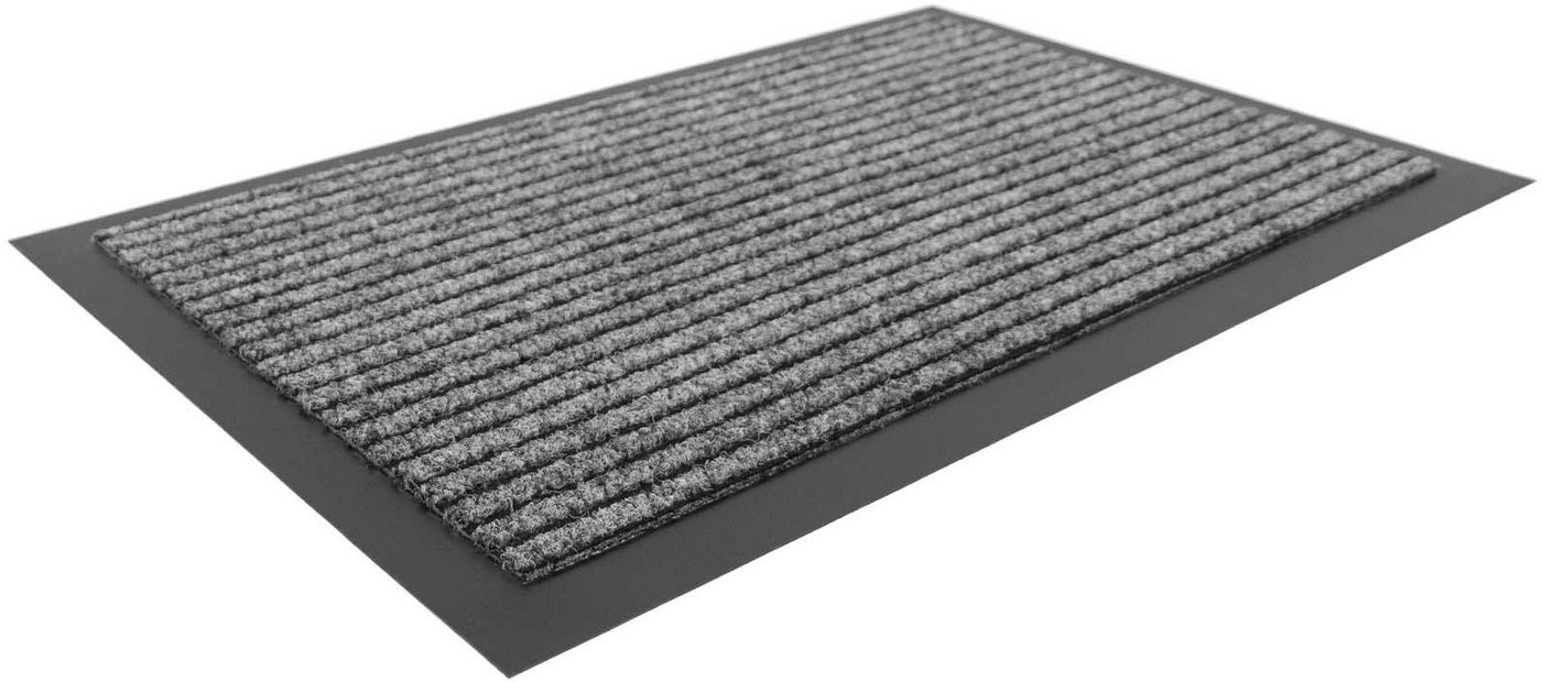 Fußmatte OSLO, Primaflor-Ideen in Textil, rechteckig, Höhe: 8 mm, Schmutzfangmatte, gestreift, meliert, rutschhemmend, waschbar von Primaflor-Ideen in Textil