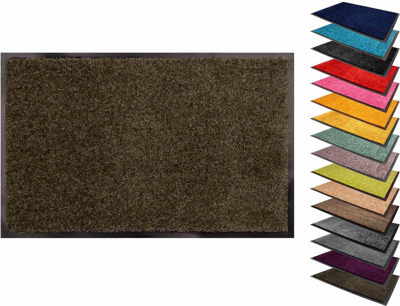 Fußmatte Schmutzfangmatte CLEAN PRO, Primaflor-Ideen in Textil, rechteckig, Höhe: 8 mm, Schmutzfangmatte, Uni-Farben, UV-beständig, waschbar von Primaflor-Ideen in Textil