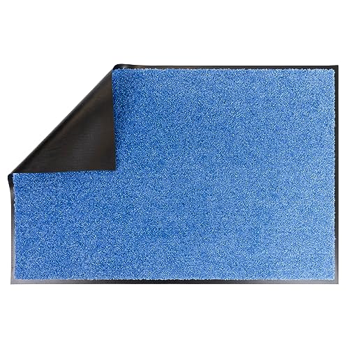 Primaflor - Ideen in Textil Blaue Fußmatte - Schmutzfangmatte - Königsblau - 60 x 80 cm - Waschbare Eingangsmatte - Rutschfester Türvorleger - Sauberlaufmatte für Innen & Außen von Primaflor - Ideen in Textil