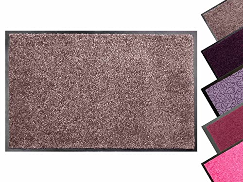 Primaflor - Ideen in Textil Fußmatte - Schmutzfangmatte - Mauve - 40 x 60 cm - Waschbare Eingangsmatte - Rutschfester Türvorleger - Sauberlaufmatte für Innen & Außen von Primaflor - Ideen in Textil