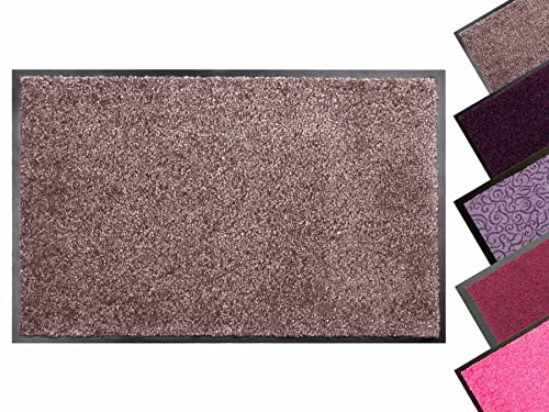 Primaflor - Ideen in Textil Fußmatte - Schmutzfangmatte - Mauve - 60 x 90 cm - Waschbare Eingangsmatte - Rutschfester Türvorleger - Sauberlaufmatte für Innen & Außen von Primaflor - Ideen in Textil