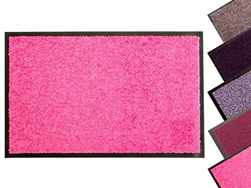 Primaflor - Ideen in Textil Fußmatte - Schmutzfangmatte - Pink - 120 x 180 cm - Waschbare Eingangsmatte - Rutschfester Türvorleger - Sauberlaufmatte für Innen & Außen von Primaflor - Ideen in Textil