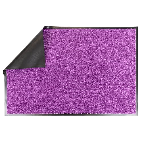 Primaflor - Ideen in Textil Fußmatte - Schmutzfangmatte - Violett - 60 x 80 cm - Waschbare Eingangsmatte - Rutschfester Türvorleger - Sauberlaufmatte für Innen & Außen von Primaflor - Ideen in Textil