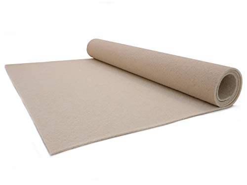 Hochzeits-Läufer Event-Teppich Meterware - 1,50m x 1,00m, Creme, Schwer Entflammbarer Messeboden, Empfangsteppich, Gangläufer von Primaflor - Ideen in Textil