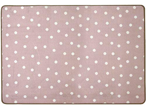 Primaflor Kinderteppich Gepunktet - Punto, Pastell Rosa, 140 x 200 cm, Hochwertiger und Pflegeleichter Teppich für Kinder- und Babyzimmer, Spielteppich für Mädchen und Jungen von Primaflor - Ideen in Textil