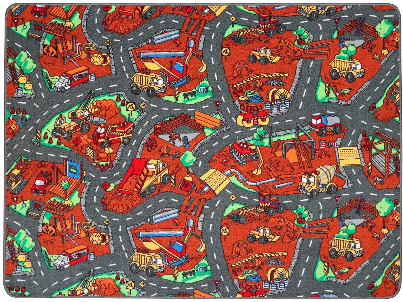 Primaflor-Ideen in Textil Kinderteppich BAUSTELLE, Made in Belgium, rechteckig, Höhe: 5 mm, Straßen-Spiel-Teppich, Kinderzimmer Primaflor-Ideen in Textil Kinderteppich BAUSTELLE, Made in Belgium, rechteckig, Höhe: 5 mm, Straßen-Spiel-Teppich, Kinderzimmer von Primaflor-Ideen in Textil