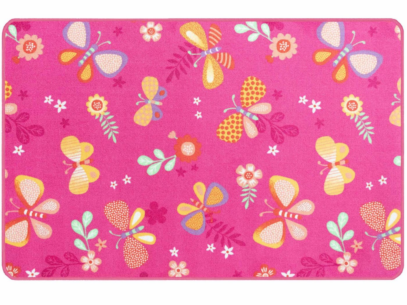 Kinderteppich PAPILLON, Primaflor-Ideen in Textil, rechteckig, Höhe: 6,5 mm, Motiv Schmetterlinge, Kinderzimmer von Primaflor-Ideen in Textil