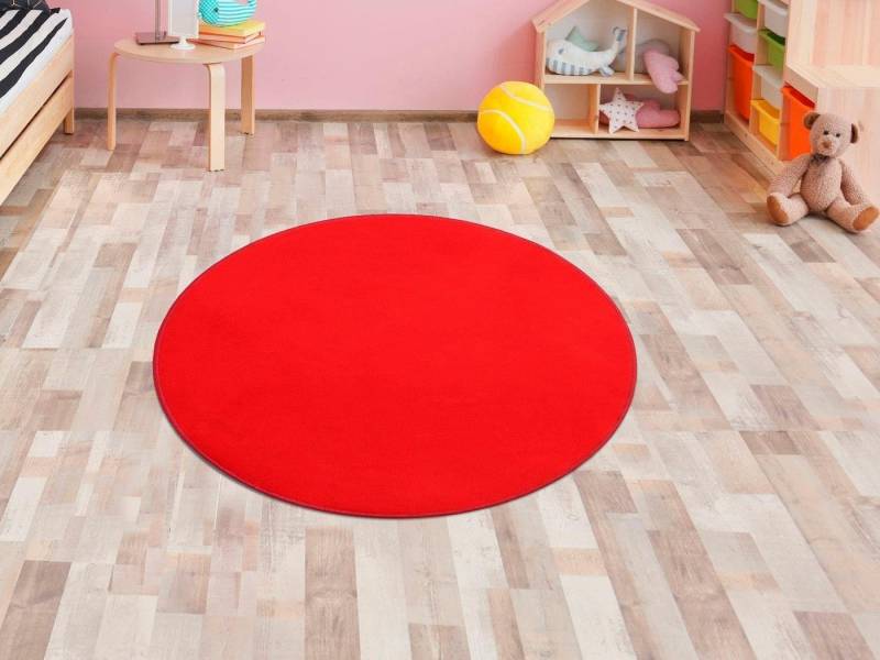 Primaflor-Ideen in Textil Kinderteppich SITZKREIS, rund, Höhe: 5 mm, Spielteppich ideal im Kinderzimmer von Primaflor-Ideen in Textil