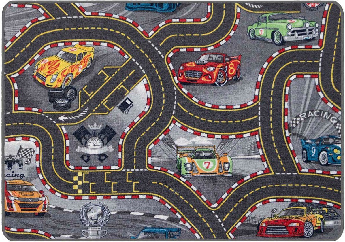 Kinderteppich Spielteppich CARS, Primaflor-Ideen in Textil, rechteckig, Höhe: 6,5 mm, Kurzflor, Straßen-Spiel-Teppich, Motiv Autos, Kinderzimmer von Primaflor-Ideen in Textil