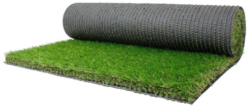 Primaflor-Ideen in Textil Kunstrasen FORESTLAND, Made in Spain, rechteckig, Höhe: 37 mm, realistische Optik, mit Drainagefunktion, ideal für Balkon & Terrasse von Primaflor-Ideen in Textil