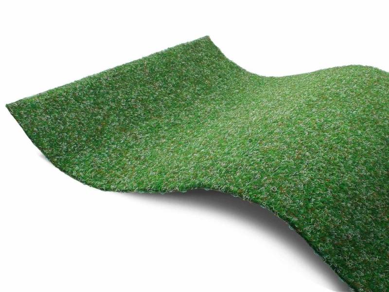 Primaflor-Ideen in Textil Kunstrasen GREEN, Made in Netherlands, rechteckig, Höhe: 7,5 mm, Rasenteppich, blau, mit Noppen von Primaflor-Ideen in Textil