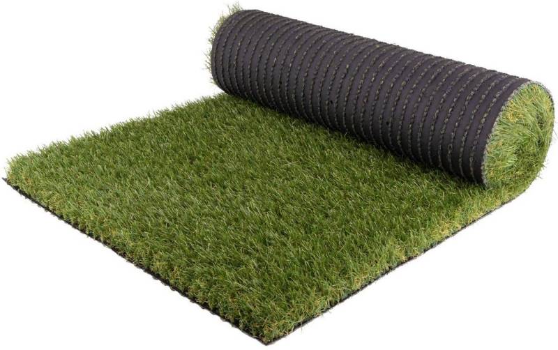 Primaflor-Ideen in Textil Kunstrasen Premium ZENIT, rechteckig, Höhe: 47 mm, realistische Optik, mit Drainagefunktion, ideal für Balkon & Terrasse von Primaflor-Ideen in Textil
