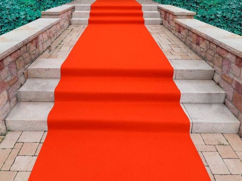 Primaflor-Ideen in Textil Läufer PODIUM, Made in Belgium, rechteckig, Höhe: 2,6 mm, Breite 200 cm, Nadelfilz, Uni-Farben, ideal für Veranstaltungen von Primaflor-Ideen in Textil