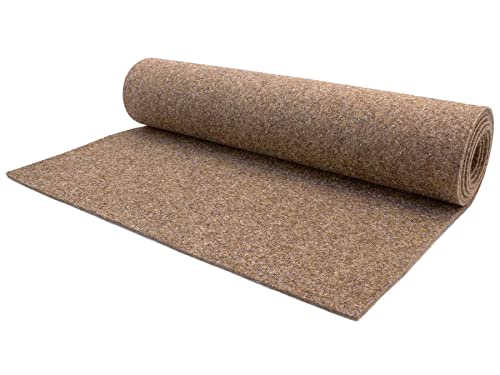 Nadelfilz Meterware MERLIN - Beige, 2,00m x 6,00m, Robuster, Trittschalldämmender Teppich Bodenbelag für Wohn- und Büroräume von Primaflor - Ideen in Textil