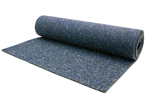 Nadelfilz Meterware MERLIN - Blau, 2,00m x 10,00m, Robuster, Trittschalldämmender Teppich Bodenbelag für Wohn- und Büroräume von Primaflor - Ideen in Textil