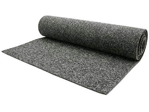 Nadelfilz Meterware MERLIN - Grau, 2,00m x 20,00m, Robuster, Trittschalldämmender Teppich Bodenbelag für Wohn- und Büroräume von Primaflor - Ideen in Textil