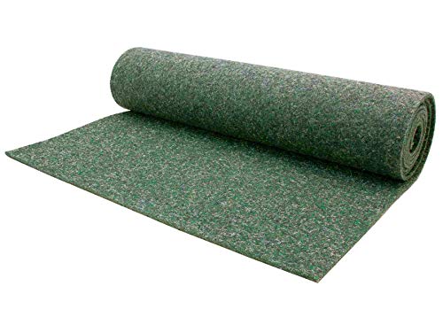 Nadelfilz Meterware MERLIN - Grün, 2,00m x 8,00m, Robuster, Trittschalldämmender Teppich Bodenbelag für Wohn- und Büroräume von Primaflor - Ideen in Textil