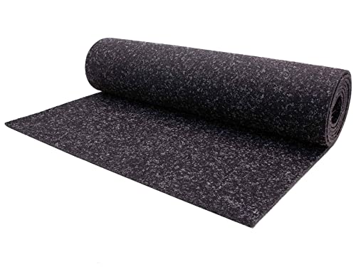 Nadelfilz Meterware TURBO B1 – Anthrazit, 2,00m x 11,00m, Robuster, Trittschalldämmender Teppich Bodenbelag für Wohn- und Büroräume von Primaflor - Ideen in Textil