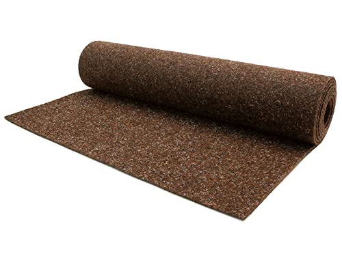 Nadelfilz Meterware MERLIN - Braun, 2,00m x 2,00m, Robuster, Trittschalldämmender Teppich Bodenbelag für Wohn- und Büroräume von Primaflor - Ideen in Textil