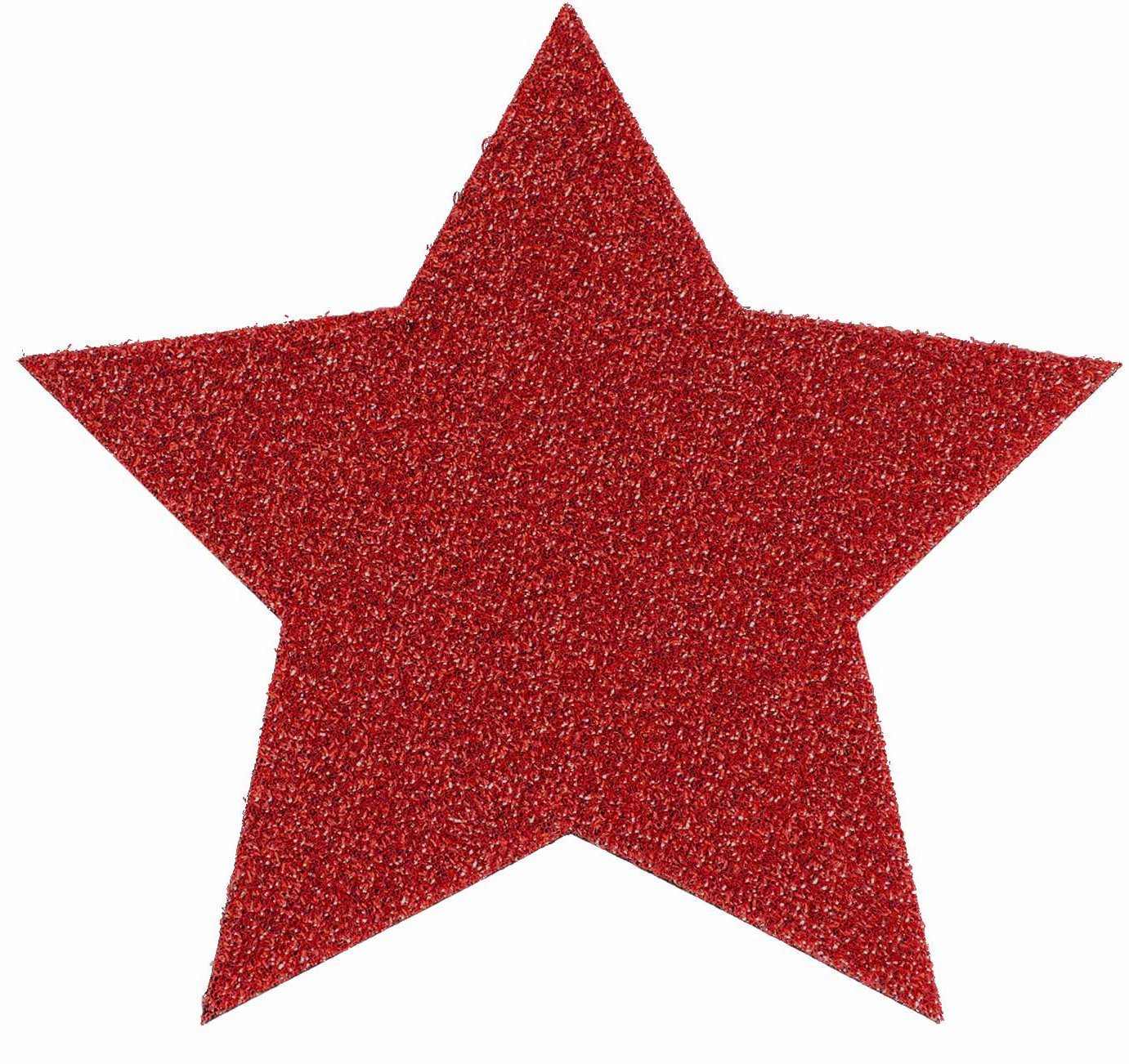 Primaflor-Ideen in Textil Platzset Stern, Weihnachtsdeko rot, (Set, 4-St), ideal als Untersetzer oder Tischdeko, Größe 16,5 cm von Primaflor-Ideen in Textil