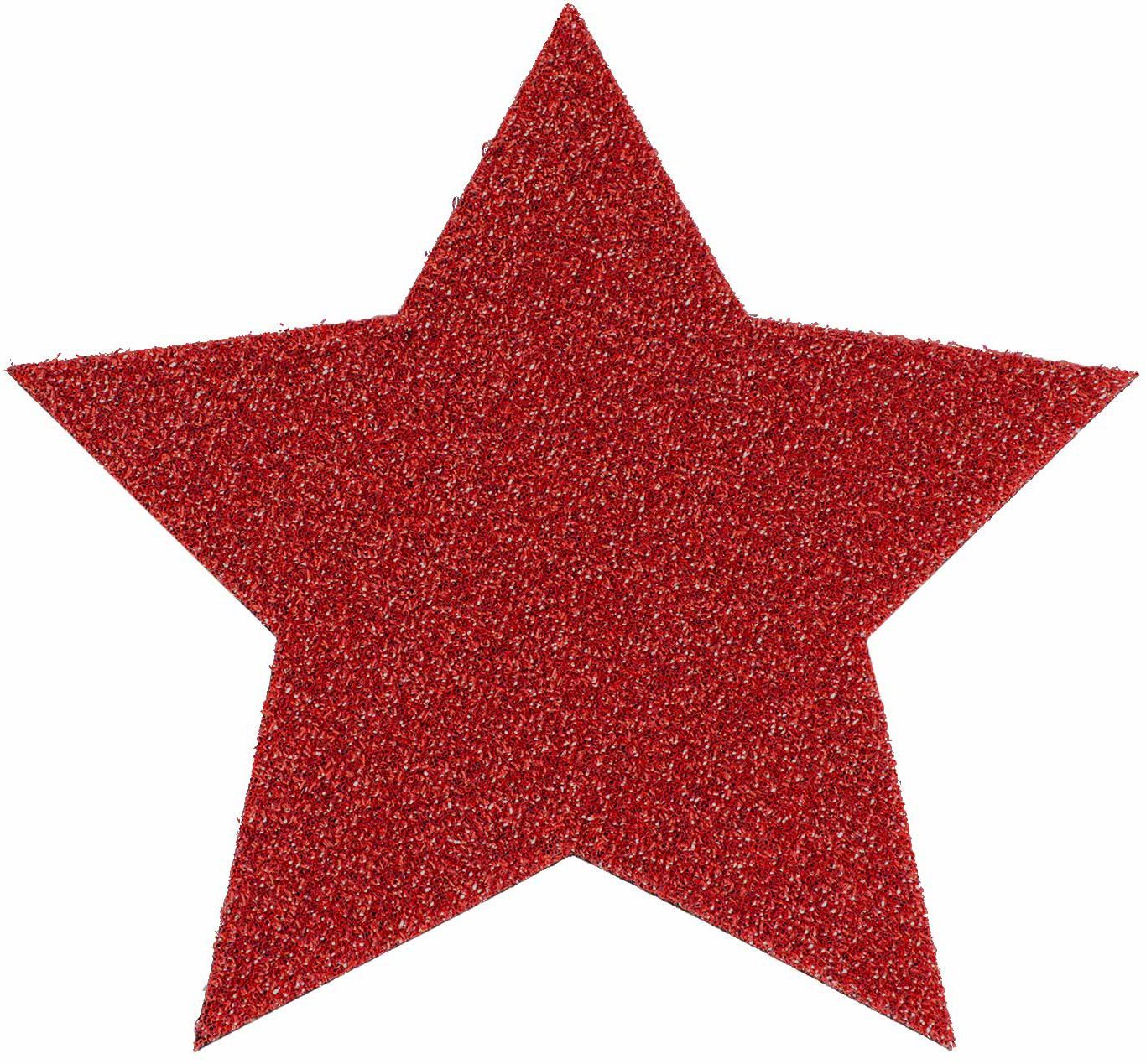 Primaflor-Ideen in Textil Platzset Stern, Weihnachtsdeko rot, (Set, 6-St), ideal als Untersetzer oder Tischdeko, Größe 16,5 cm von Primaflor-Ideen in Textil