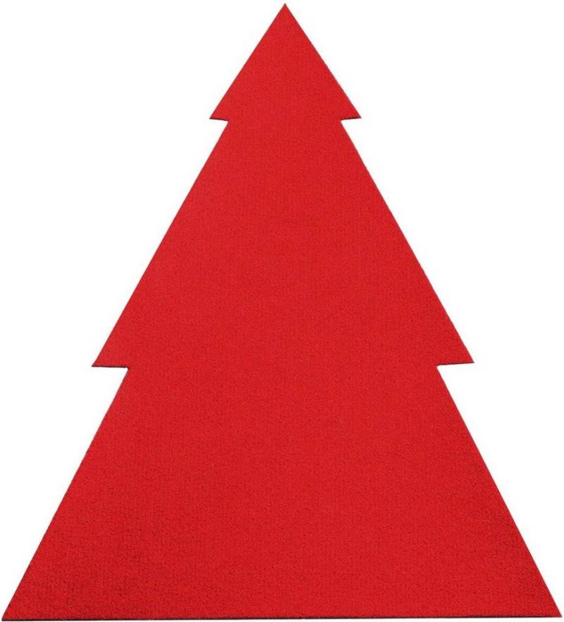 Platzset, Tannenbaum, Weihnachtsdeko rot, Primaflor-Ideen in Textil, (Set, 2-St), auch ideal als Tischdeko oder Untersetzer, Größe 47,5 x 40cm von Primaflor-Ideen in Textil
