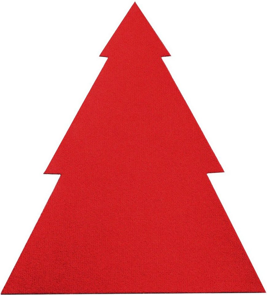Platzset, Tannenbaum, Weihnachtsdeko rot, Primaflor-Ideen in Textil, (Set, 4-St), auch ideal als Tischdeko oder Untersetzer, Größe 47,5 x 40cm von Primaflor-Ideen in Textil