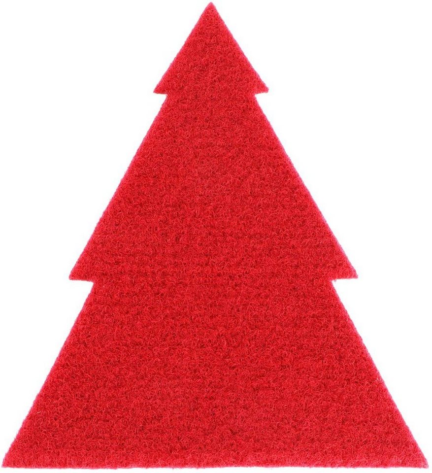 Platzset, Tannenbaum, Weihnachtsdeko rot, Primaflor-Ideen in Textil, (Set, 4-St), ideal als Besteckunterlage, Tischdeko oder Untersetzer von Primaflor-Ideen in Textil