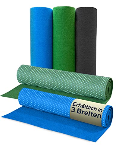 Primaflor Premium Rasenteppich - PARK, Blau, 1,33m x 1,00m| Viele Größen | Wasserdurchlässiger Vliesrasen mit Noppen | Robuster Outdoor Bodenbelag als Meterware für Balkon und Terrasse von Primaflor - Ideen in Textil