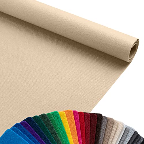 Primaflor Event-Teppich Meterware Dublin - Champagner, 1,00m x 16,00m, Viele Farben, Schwer Entflammbarer Hochzeits-Läufer, B1 Messeteppich, Gangläufer von Primaflor - Ideen in Textil
