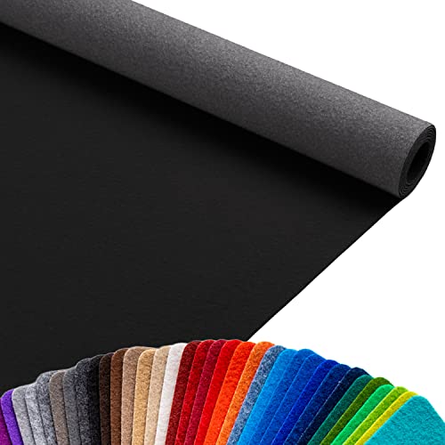 Primaflor Event-Teppich Meterware Podium - Schwarz, 1,00m x 3,00m, Viele Farben, Rutschfester Gangläufer, Schwer Entflammbarer Hochzeits-Läufer, B1 Messeteppich von Primaflor - Ideen in Textil