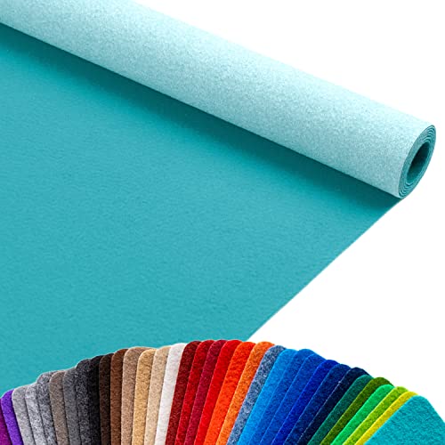 Primaflor Event-Teppich Meterware Podium - Türkis, 1,00m x 10,00m, Viele Farben, Rutschfester Gangläufer, Schwer Entflammbarer Hochzeits-Läufer, B1 Messeteppich von Primaflor - Ideen in Textil