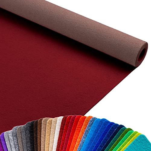 Primaflor Event- & Messeteppich Podium - Burgund - 100x1700 cm– Robuster Flachfilzteppich mit Rutschfester, schalldämmender Oberfläche – ideal für den Messen, Ausstellungen & Events von Primaflor - Ideen in Textil