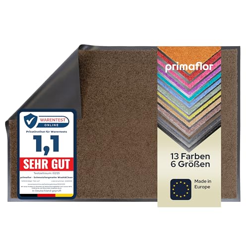 Primaflor Schmutzfangmatte CLEAN – Braun, 90x150 cm | Saugstarke, Schwer entflammbare Fußmatte | Rutschfester Türvorleger für Innen | Türmatte für Eingangsbereich | Sauberlaufmatte mit Gummirand Primaflor Schmutzfangmatte CLEAN – Braun, 90x150 cm | Saugstarke, Schwer entflammbare Fußmatte | Rutschfester Türvorleger für Innen | Türmatte für Eingangsbereich | Sauberlaufmatte mit Gummirand von Primaflor - Ideen in Textil