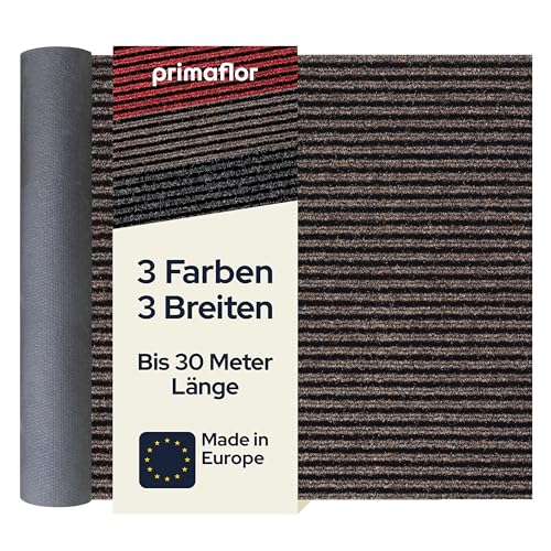 Primaflor Sauberlauf nach Maß - Gin, Braun meliert, 0,80m x 2,00m, Rutschfester Schmutzfangläufer Meterware, Robuster Küchenläufer, Zuschneidbarer Teppichläufer, Eingangsmatte für Flur und Windfang von Primaflor - Ideen in Textil