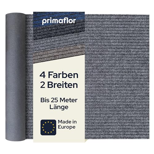 Primaflor Sauberlauf - Atlas, Hellgrau, 2,00m x 2,50m, Rutschfester Schmutzfangläufer Meterware, Robuster Küchenläufer nach Maß, Teppichläufer Zuschneidbar, Eingangsmatte für Flur & Windfang von Primaflor - Ideen in Textil