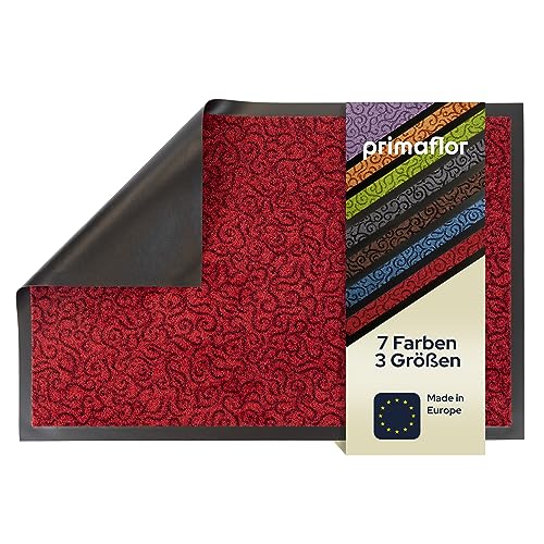 Primaflor Fußmatte - Brasil, 40x60 cm, Rot, Viele Größen und Farben, rutschfeste Schmutzfangmatte, Hochwertiger Fußabtreter, Sauberlaufmatte, Türvorleger für Flur und Eingang von Primaflor - Ideen in Textil