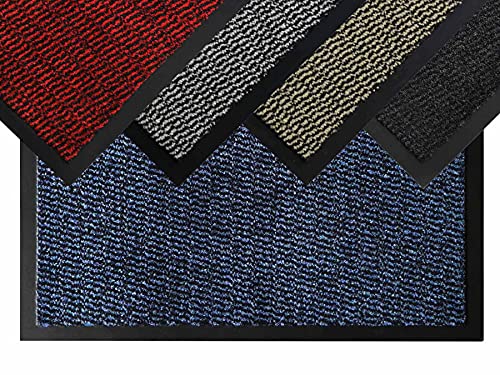 Primaflor Fußmatte - Robuste Schmutzfangmatte - Hochwertiger Fußabtreter - Eingangsmatte - Sauberlaufmatte - Türmatte - Türvorleger - Leyla - Blau - 40 x 60 cm von Primaflor - Ideen in Textil