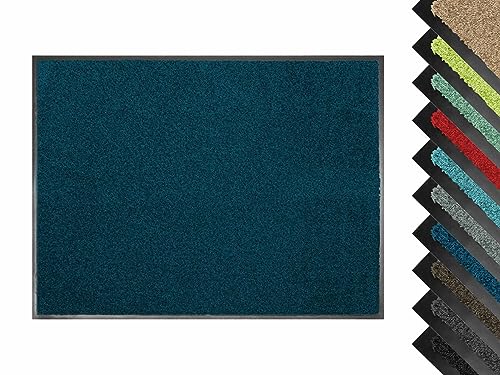 Primaflor Fußmatte - Sydney, Blau, 60x80cm, Verschiedene Größen und Farben, rutschfeste Schmutzfang-Matte, Robuster Tür-Vorlger und Sauberlauf für den Eingang und Flur von Primaflor - Ideen in Textil