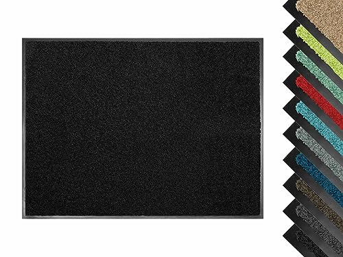 Primaflor Fußmatte - Sydney, Schwarz, 40x60cm, Verschiedene Größen und Farben, rutschfeste Schmutzfang-Matte, Robuster Tür-Vorlger und Sauberlauf für den Eingang und Flur Primaflor Fußmatte - Sydney, Schwarz, 40x60cm, Verschiedene Größen und Farben, rutschfeste Schmutzfang-Matte, Robuster Tür-Vorlger und Sauberlauf für den Eingang und Flur von Primaflor - Ideen in Textil